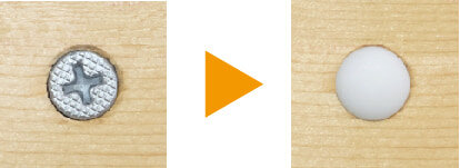 ビス頭にはめ込むタイプのビスキャップの画像でした。お見せしたかった!